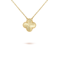 [Super Jewellery]CLOVER 15MM LASER NECKLACE