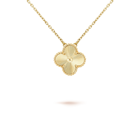 [Super Jewellery]CLOVER 15MM LASER NECKLACE