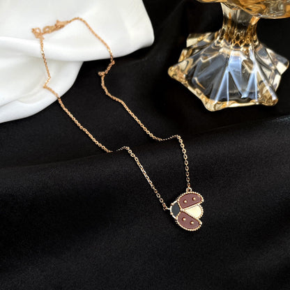[Super Jewellery]LUCKY  CARNELIANS LADYBUG NECKLACE