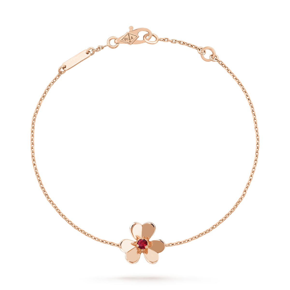 [Super CiCi ]FRIVOLE GOLD BLUMEN-ARMBAND ROSA MALACHIT
