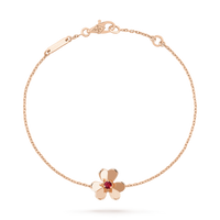 [Super Jewellery]FRIVOLE GOLD FLOWER PINK MALACHITE BRACELET