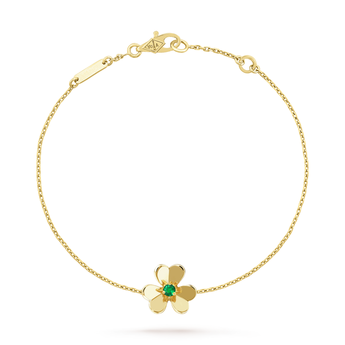 [Super CiCi ]FRIVOLE GOLD BLUMEN-ARMBAND ROSA MALACHIT
