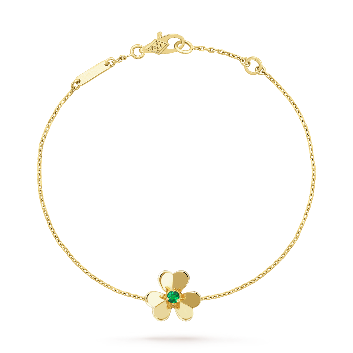 [Super CiCi ]FRIVOLE GOLD BLUMEN-ARMBAND ROSA MALACHIT