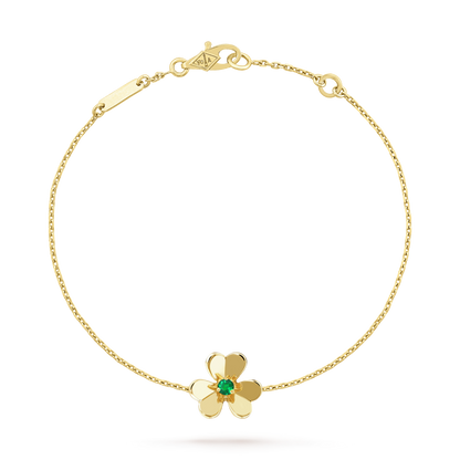 [Super Jewellery]FRIVOLE GOLD FLOWER PINK MALACHITE BRACELET