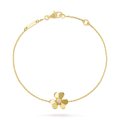 [Super Jewellery]FRIVOLE GOLD FLOWER PINK MALACHITE BRACELET