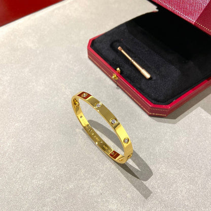 [Super Jewellery]LOVE BRACELET 6.1MM 10 DIAMONDS