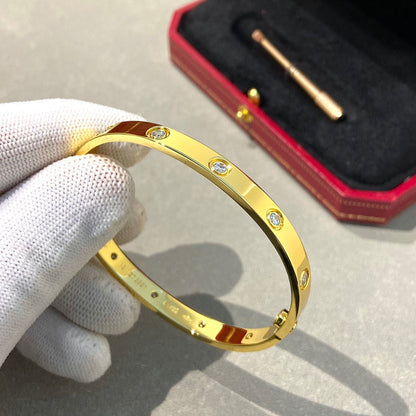 [Super Jewellery]LOVE BRACELET 6.1MM 10 DIAMONDS