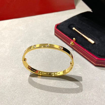 [Super Jewellery]LOVE BRACELET 6.1MM 10 DIAMONDS