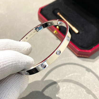 [Super Jewellery]LOVE BRACELET 6.1MM 10 DIAMONDS