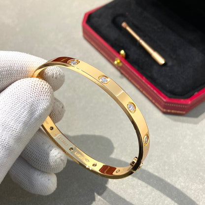[Super Jewellery]LOVE BRACELET 6.1MM 10 DIAMONDS