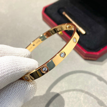 [Super Jewellery]LOVE BRACELET 6.1MM 10 DIAMONDS