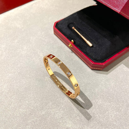[Super Jewellery]LOVE BRACELET 6.1MM 10 DIAMONDS