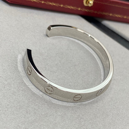[Super Jewellery]LOVE BRACELET 6.1MM 1 DIAMOND OPEN CUFF