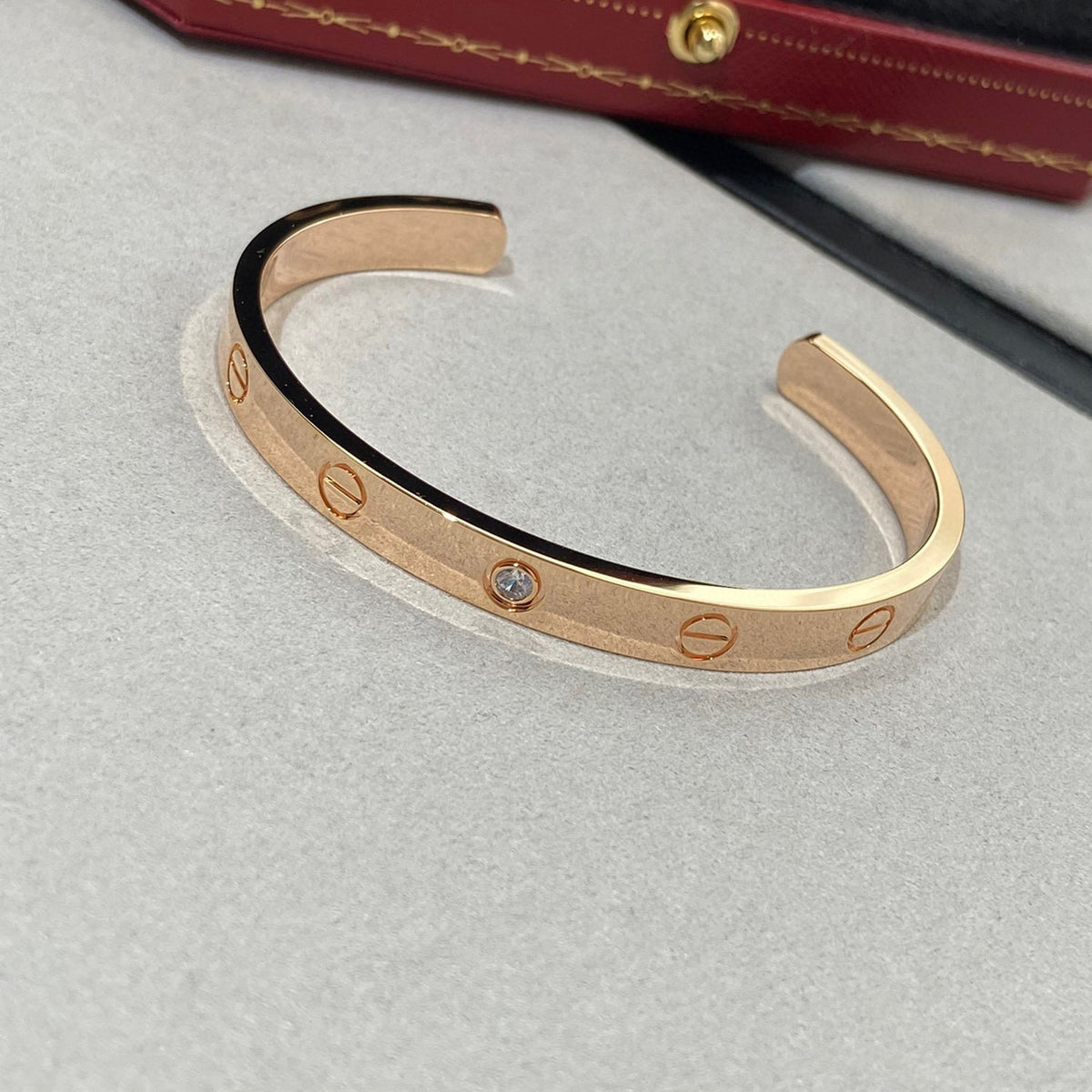 [Super CiCi ]LOVE ARMBAND 6,1 MM 1 DIAMANT OFFENER REIF