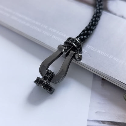 [Super Jewellery]FORCE LARGE SERIES HORSESHOE BLACK SAMURAI BRACELET