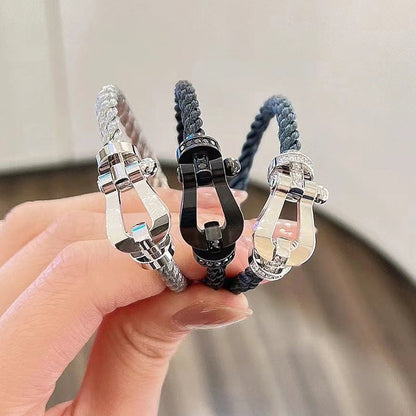 [Super Jewellery]FORCE LARGE HORSESHOE NO DIAMOND BRACELET GOLD