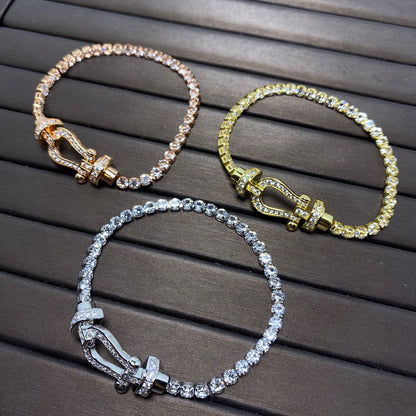 [Super Jewellery]FORCE  HORSESHOE  DIAMOND TENNIS BRACELET