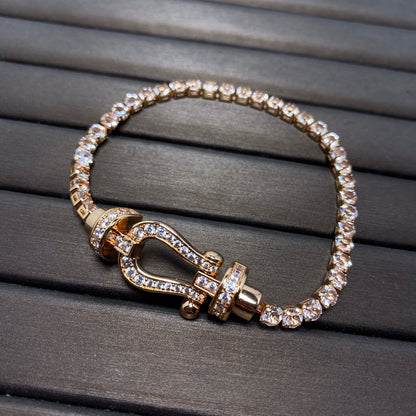 [Super Jewellery]FORCE  HORSESHOE  DIAMOND TENNIS BRACELET