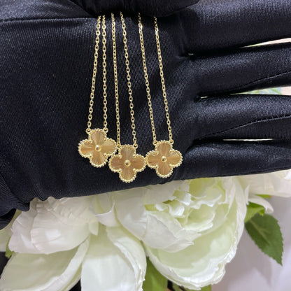 [Super Jewellery]CLOVER 15MM LASER NECKLACE