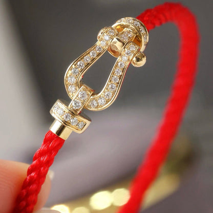 [Super Jewellery]FORCE LARGE HORSESHOE FULL DIAMOND BRACELET GOLD