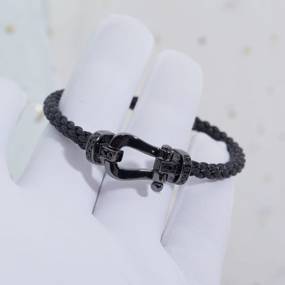 [Super Jewellery]FORCE LARGE SERIES HORSESHOE BLACK SAMURAI BRACELET