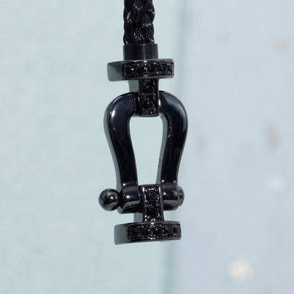 [Super Jewellery]FORCE LARGE SERIES HORSESHOE BLACK SAMURAI BRACELET