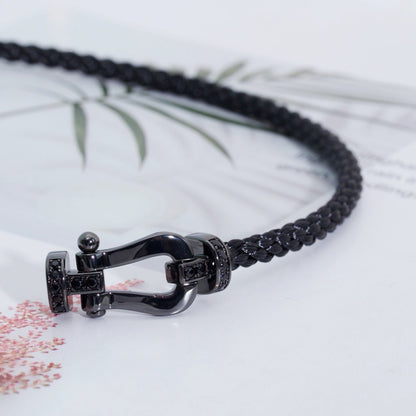 [Super Jewellery]FORCE LARGE SERIES HORSESHOE BLACK SAMURAI BRACELET