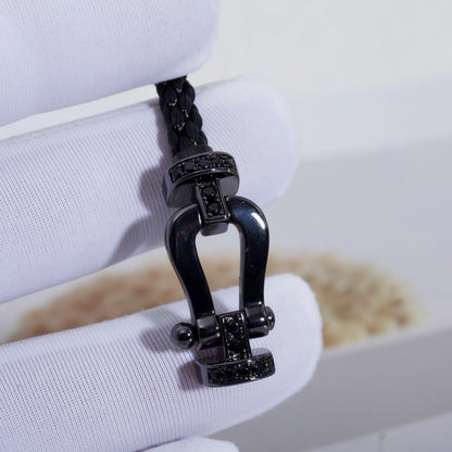 [Super Jewellery]FORCE LARGE SERIES HORSESHOE BLACK SAMURAI BRACELET