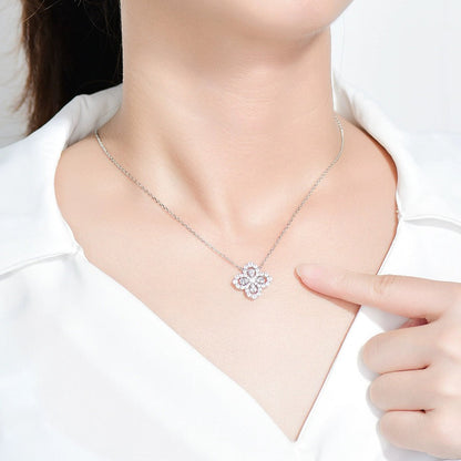 [Super Jewellery]LOOP NECKLACE FULL MOTIF DIAMOND 16MM MULTIPLE COLORS