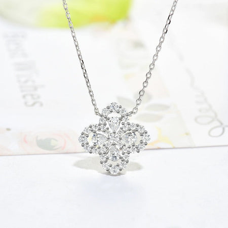 [Super Jewellery]LOOP NECKLACE FULL MOTIF DIAMOND 16MM MULTIPLE COLORS