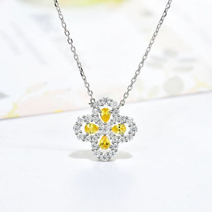 [Super Jewellery]LOOP NECKLACE FULL MOTIF DIAMOND 16MM MULTIPLE COLORS