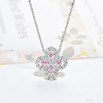 [Super Jewellery]LOOP NECKLACE FULL MOTIF DIAMOND 16MM MULTIPLE COLORS