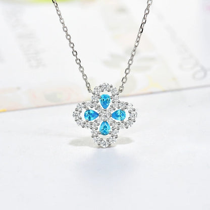 [Super Jewellery]LOOP NECKLACE FULL MOTIF DIAMOND 16MM MULTIPLE COLORS
