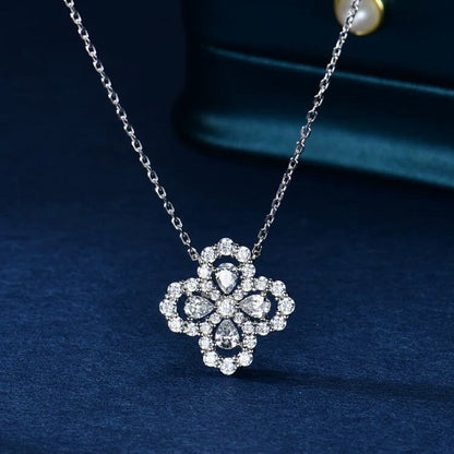 [Super Jewellery]LOOP NECKLACE FULL MOTIF DIAMOND 16MM MULTIPLE COLORS