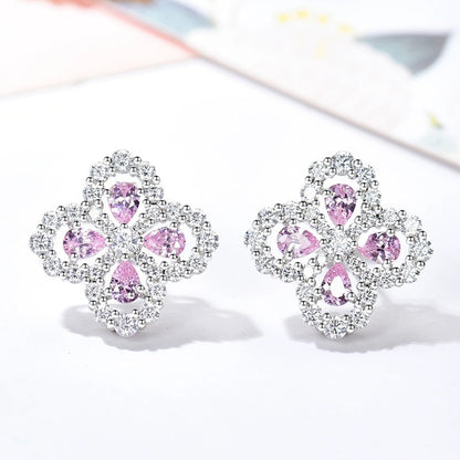 [Super Jewellery]LOOP EARRINGS FULL MOTIF DIAMOND 16MM