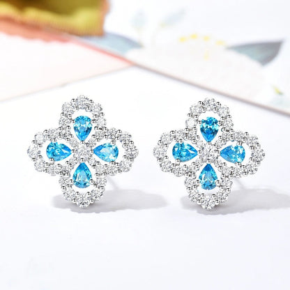 [Super Jewellery]LOOP EARRINGS FULL MOTIF DIAMOND 16MM