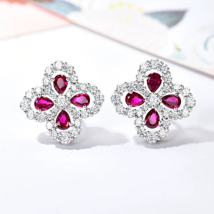 [Super Jewellery]LOOP EARRINGS FULL MOTIF DIAMOND 16MM