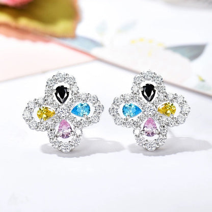 [Super Jewellery]LOOP EARRINGS FULL MOTIF DIAMOND 16MM