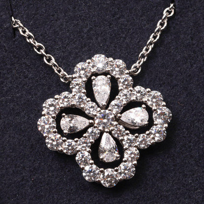 [Super Jewellery]LOOP NECKLACE FULL MOTIF DIAMOND 16MM MULTIPLE COLORS