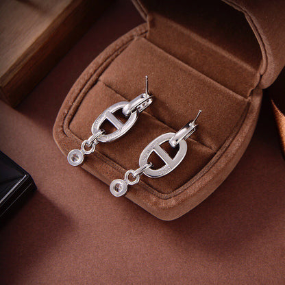 [Super Jewellery]HM CHAINE DIAMOND EARRINGS