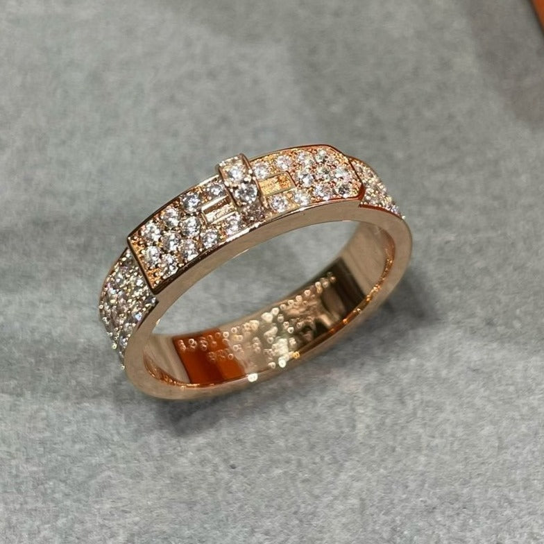 [Super Jewellery]KELLY PINK GOLD DIAMOND RING