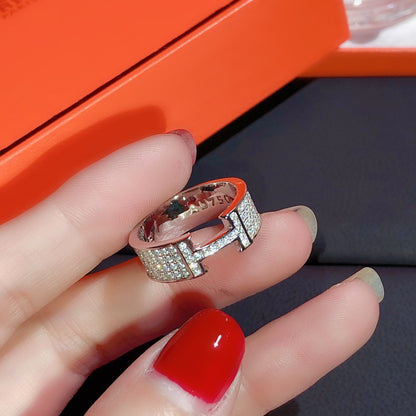[Super Jewellery]H RING FULL DIAMOND