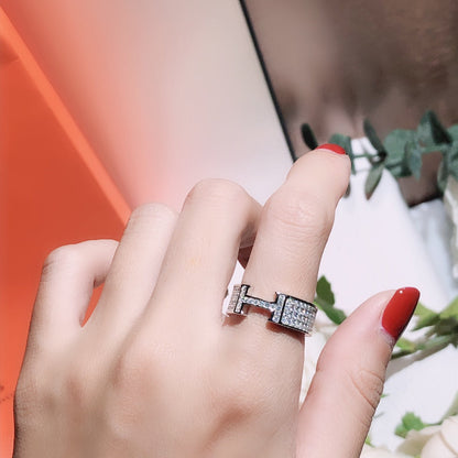 [Super Jewellery]H RING FULL DIAMOND