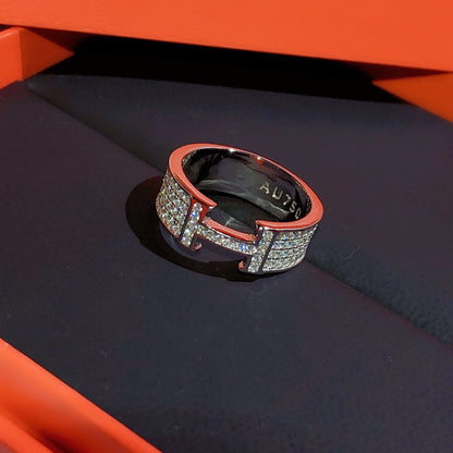 [Super Jewellery]H RING FULL DIAMOND