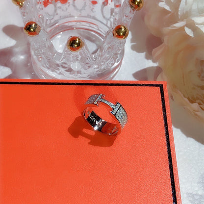 [Super Jewellery]H RING FULL DIAMOND