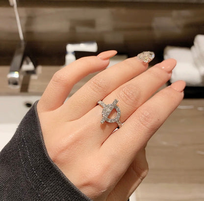 [Super Jewellery]ECHAPPEE RING SILVER DIAMOND