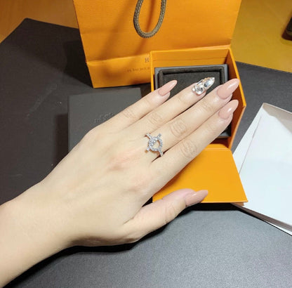 [Super Jewellery]ECHAPPEE RING SILVER DIAMOND