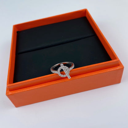 [Super Jewellery]ECHAPPEE RING SILVER DIAMOND