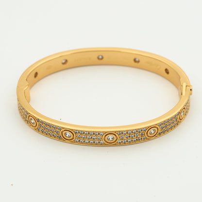 [Super Jewellery]LOVE BRACELET 6.1MM DIAMOND-PAVED 10 BIG DIAMONDS