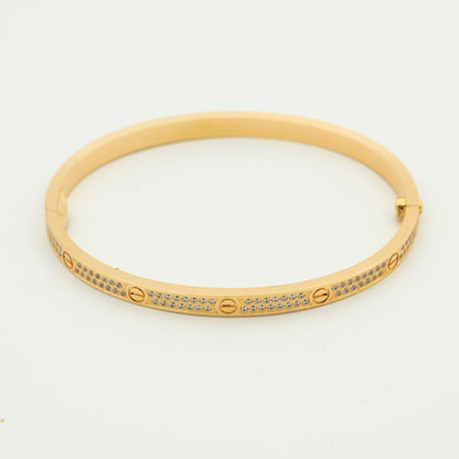 [Super Jewellery]LOVE BRACELET 3.65MM DIAMOND-PAVED